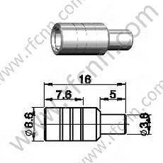SMB נקבה Crimp עבור RG405 מחבר RF
