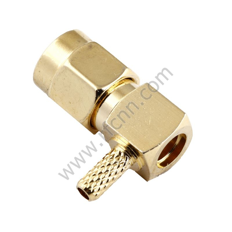 SMA זכר Crimp זווית ישרה עבור RG316 מחבר RF