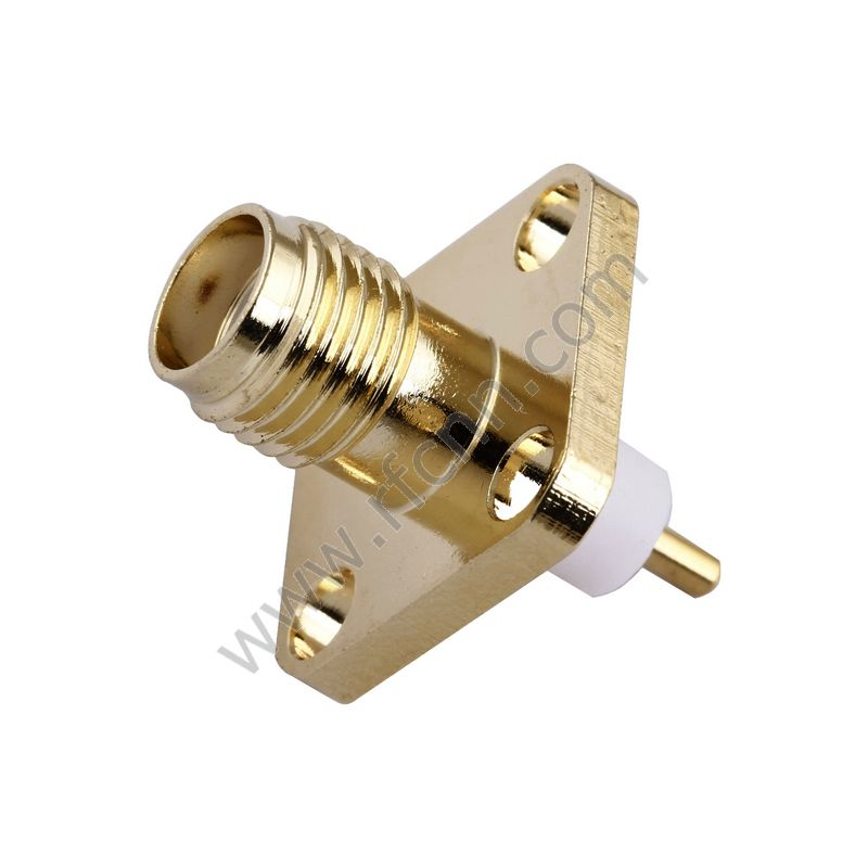 SMA נקבה אוגן עבור RG174 RF מחבר