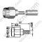 SMA זכר Crimp עבור RG174 מחבר RF