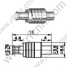 MCX זכר עבור RG405 מחבר RF