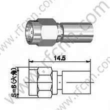 SMC זכר עבור RG402 מחבר RF