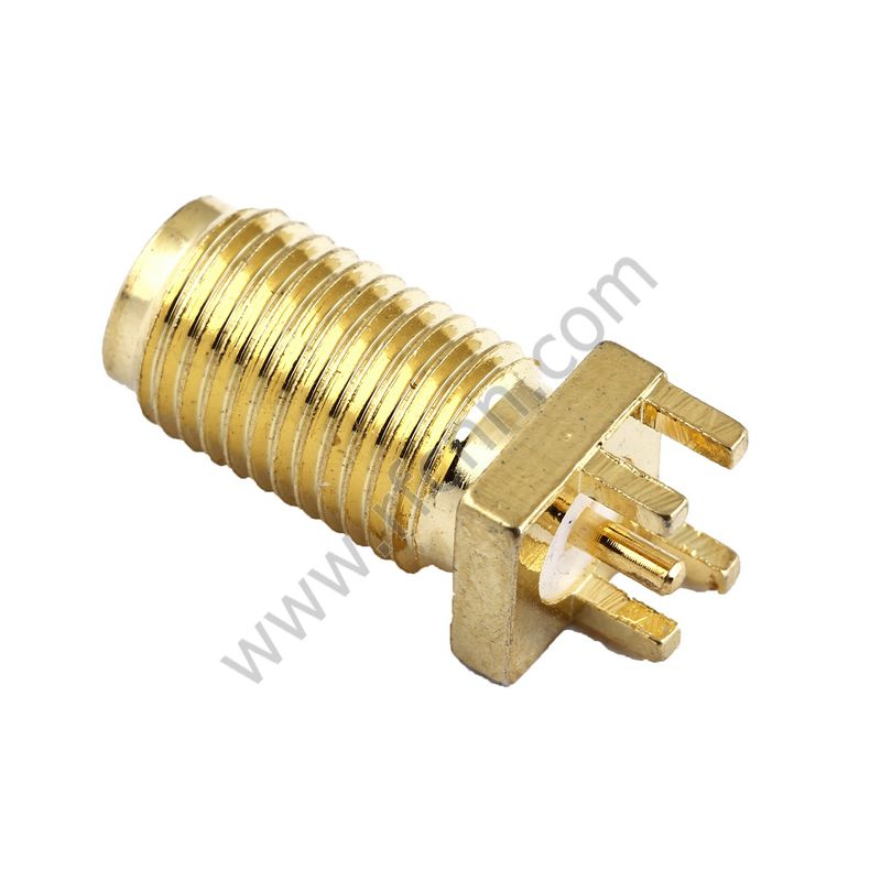 SMA נקבה עבור PCB לוח קצה הלחמה מחבר RF