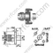 SMA נקבה Crimp 4 חורים אוגן עבור RG405 RF מחבר
