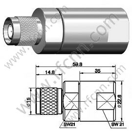 TNC זכר Clamp עבור 1/2 "Flexilble כבל RF מחבר