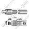 MCX זכר Crimp עבור RG58 מחבר RF
