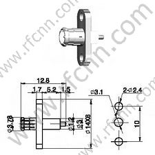 MCX זכר עבור מיקרו רצועת מחבר RF