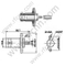 BNC Crimp נקבה אוגן הר עבור RG174 RF מחבר