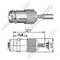BNC Crimp נקבה עבור RG174 מחבר RF