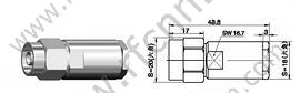N Clamp זכר עבור 3/8 "כבל גמיש RF מחבר