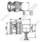 BNC Crimp זכר זכר זכר עבור RG174 מחבר RF