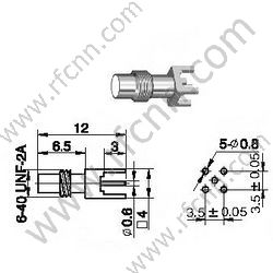 SSMC נקבה עבור מחבר PCB RF