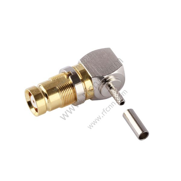 1.6 / 5.6 נקבה Crimp זווית ישרה עבור מלכים 75-3.0-RF מחבר