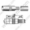 SMB זכר Crimp עבור RG58 מחבר RF