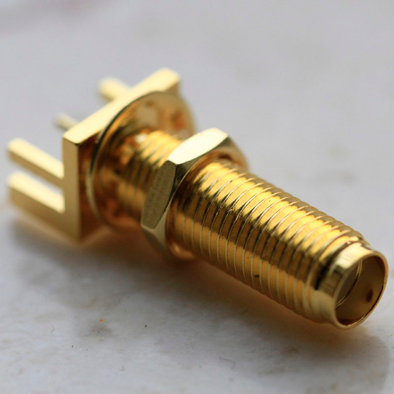 SMA נקבה Bulkhead קצה הר עבור מחבר PCB RF