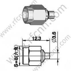 SMA זכר Crimp עבור מחבר RG 405 RF
