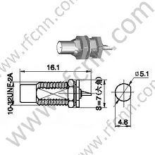 SMC נקבה Builkhead פאנל הר מחבר RF