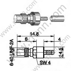 SSMC נקבה Crimp עבור RG178 מחבר RF