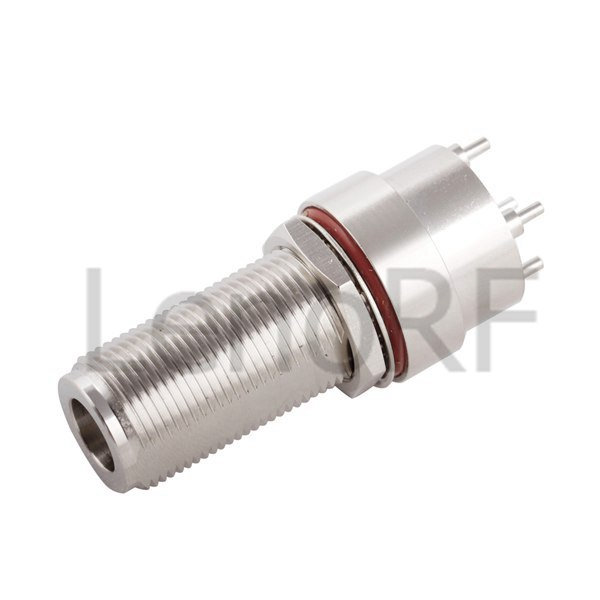 N נקבה bulkhead עגול עבור PCB