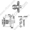 SMA נקבה Crimp אוגן עבור RG405 מחבר RF