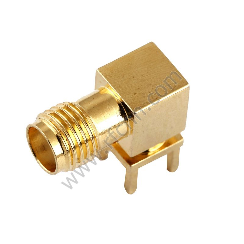 SMA נקבה זווית ישרה דרך חור עבור מחבר PCB RF