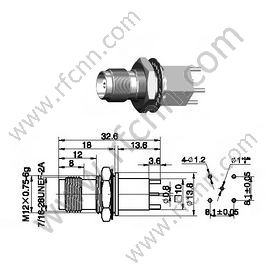 TNC נקבה עבור PCB מחבר RF