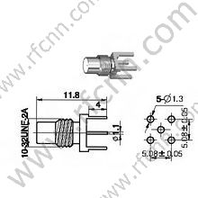 SMC נקבה עבור מחבר PCB RF