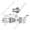 BNC Crimp נקבה פאנל הר עבור RG178 מחבר RF