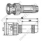 BNC Crimp זכר עבור RG58 מחבר RF