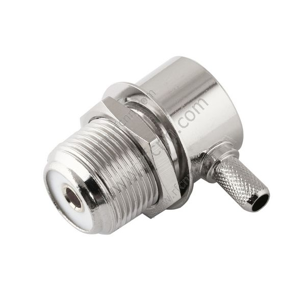 UHF נקבה Crimp זווית ישרה עבור מחבר RG58 -RF