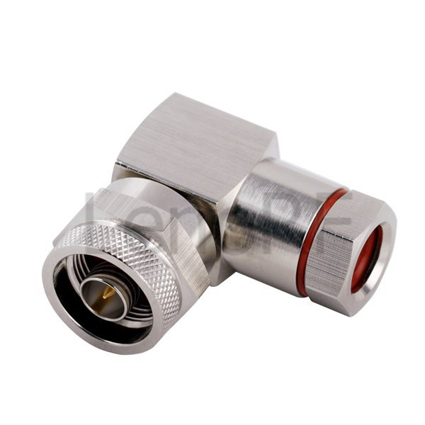 N מחבר RF זכר זווית ישרה clamping עבור RG213