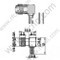 SMA נקבה Crimp זווית ישרה עבור RG58 מחבר RF