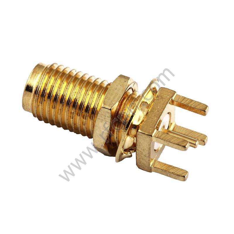 SMA נקבה Bulkhead עבור מחבר PCB RF