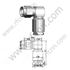 TNC זכר Clamp זווית ישרה עבור RG213 מחבר RF