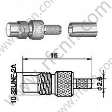 SMC זכר עבור RG174 מחבר RF
