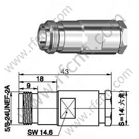 N נקבה מהדק עבור LMR300 מחבר RF