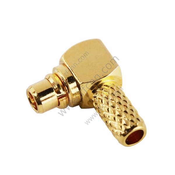 MMCX זכר זווית זווית Crimp עבור RG316 - מחבר RF
