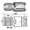 TNC זכר Clamp עבור RG213 מחבר RF