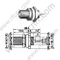 F נקבה Bulkhead Mount מחבר RF