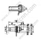 1.0 / 2.3 נקבה Bulkhead Mount מחבר RF