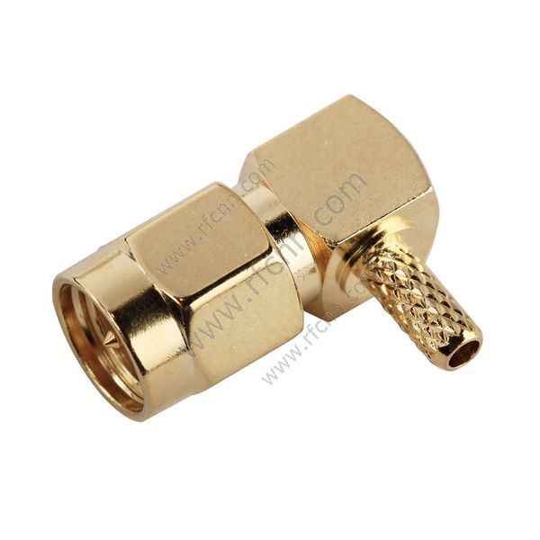 SMA זכר Crimp זווית ישרה עבור RG316 - מחבר RF