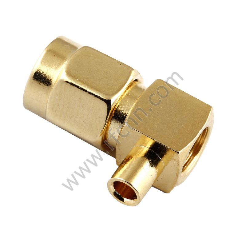 SMA זכר Crimp זווית ישרה עבור RG405 מחבר RF