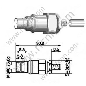SMZ נקבה עבור RG179 מחבר RF