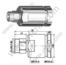 N Clamp זכר עבור 7/8 "כבל גמיש RF מחבר